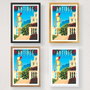 Wallity Póster A3 Antibes 1977, Póster Decorativo para Pared con Acabado Mate Satinado, Tamaño 29.7x42cm, Ideal para Salón y Oficina